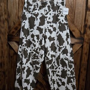 Altar'd State Cow Print Flare Jeans